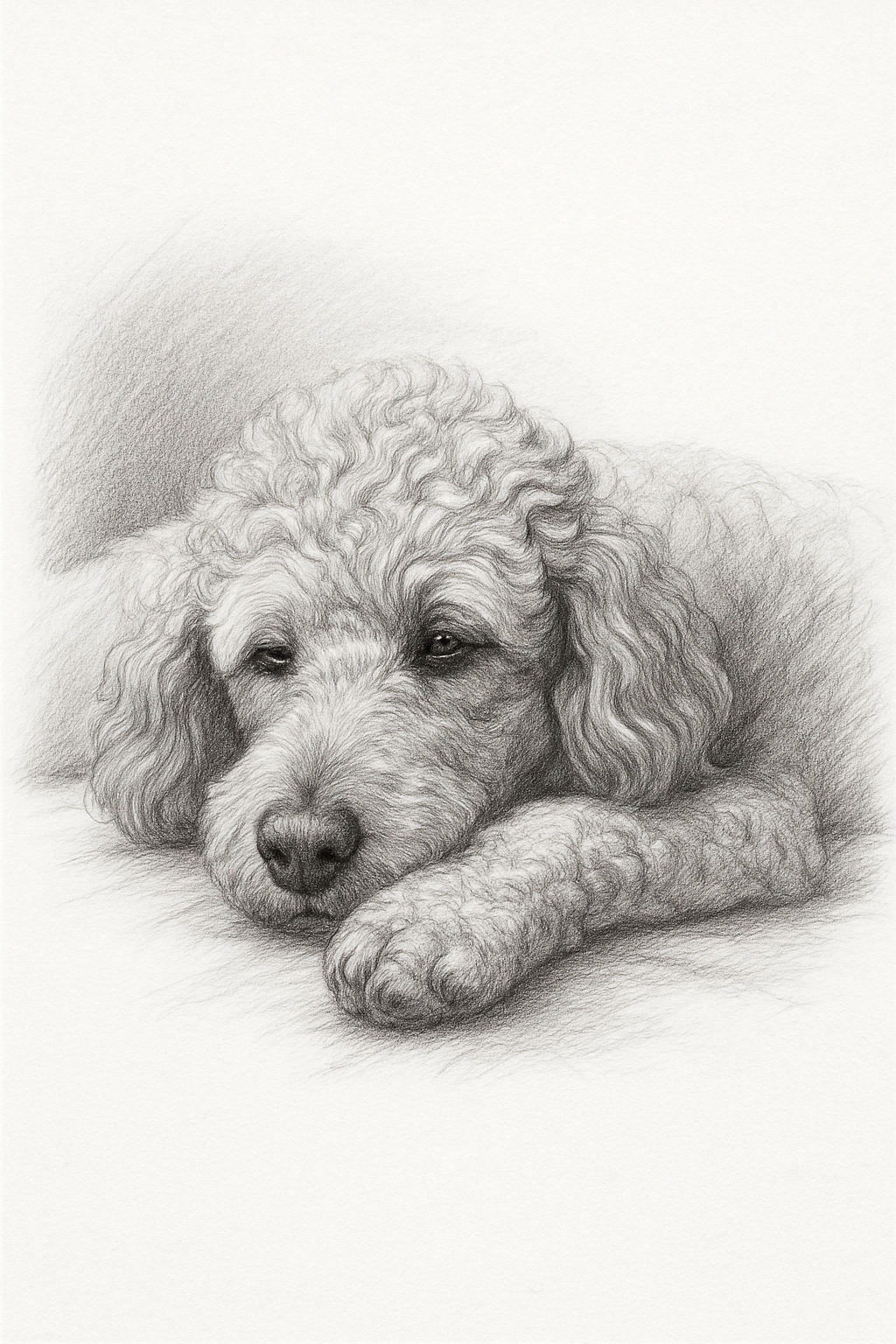 Custom pet portrait of dog by The Family Portrait Company